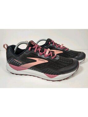 Brooks Cascadia 15 GTX Trail Running Shoes Women's 12 B Black Pink NWOB